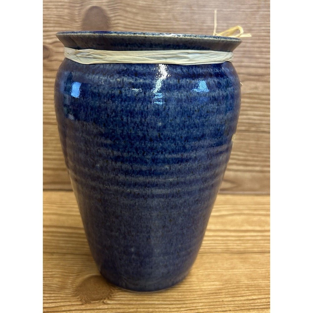 Jim Sudal Signed Kokopelli Man 7"‎ Blue Glaze Vase Southwestern - Picture 3 of 9
